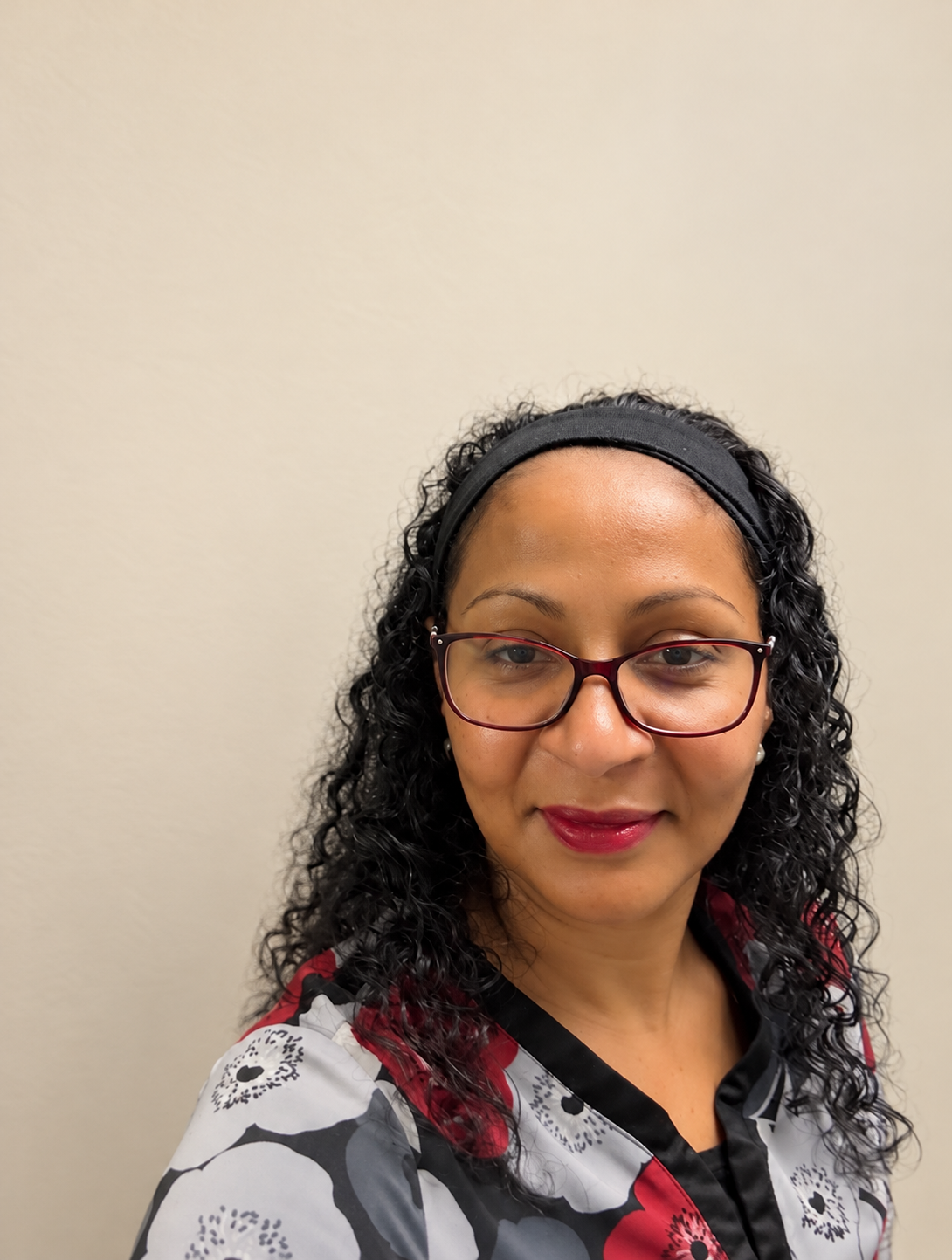 Marlene Margerum, OnPoint provider, with an edited neutral photo background